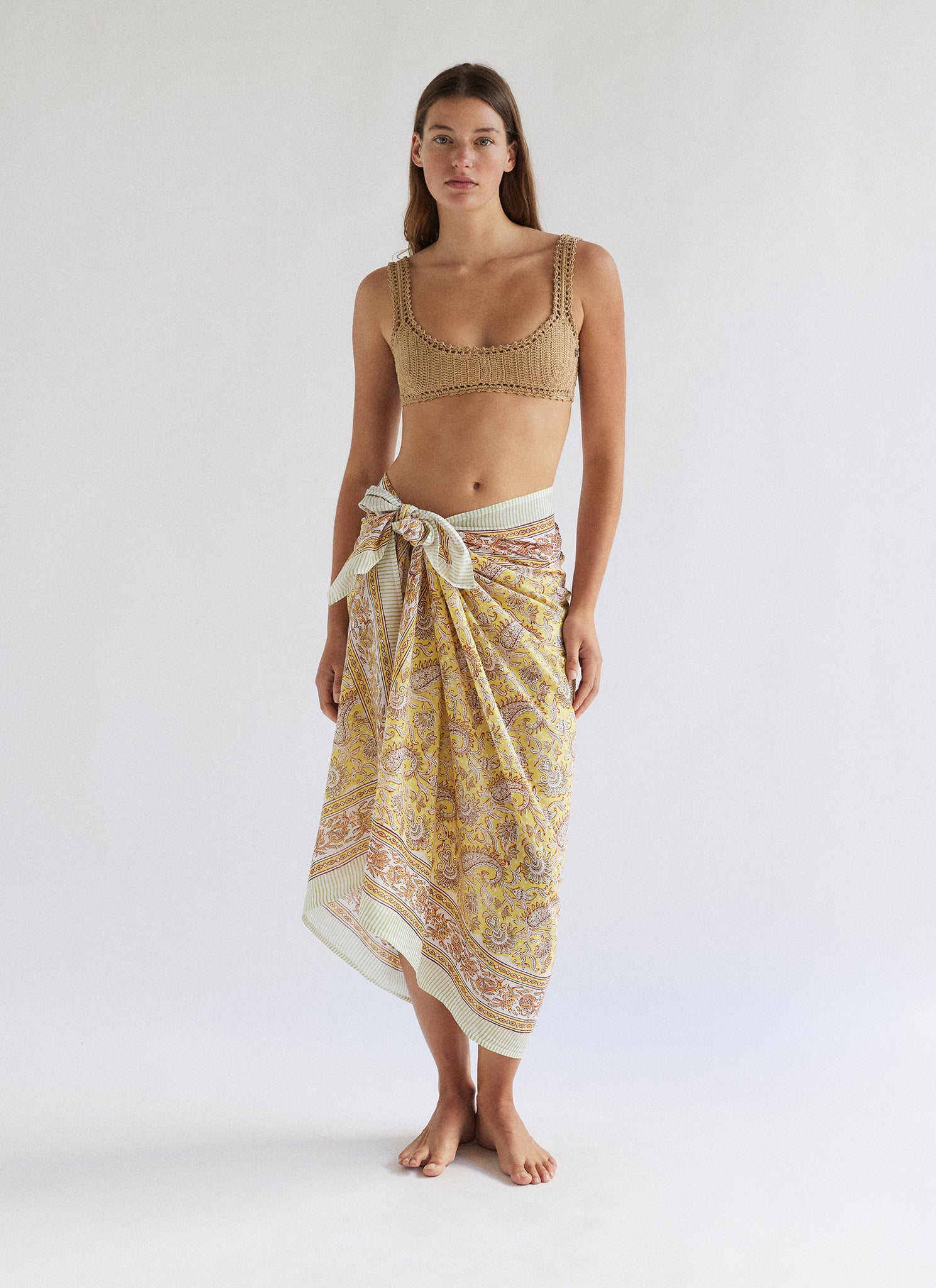 BLOCK PRINTED SARONG SUNSHINE