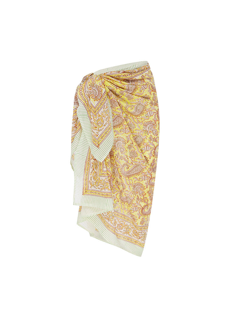 BLOCK PRINTED SARONG SUNSHINE