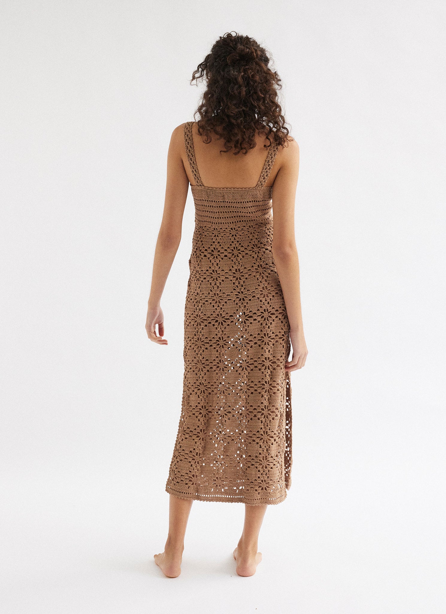 EDITH MIDI DRESS SANDALWOOD